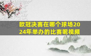 欧冠决赛在哪个球场2024年举办的比赛呢视频