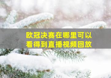 欧冠决赛在哪里可以看得到直播视频回放