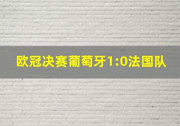 欧冠决赛葡萄牙1:0法国队