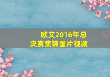 欧文2016年总决赛集锦图片视频