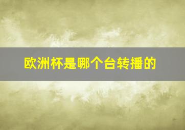 欧洲杯是哪个台转播的