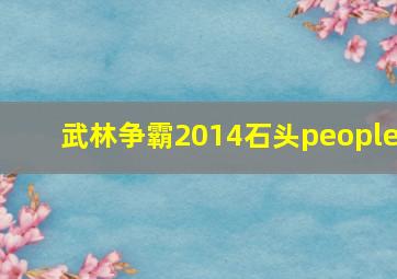 武林争霸2014石头people