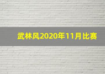 武林风2020年11月比赛