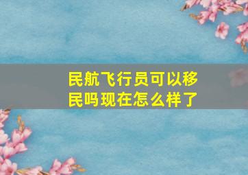 民航飞行员可以移民吗现在怎么样了