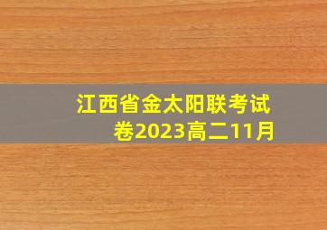 江西省金太阳联考试卷2023高二11月