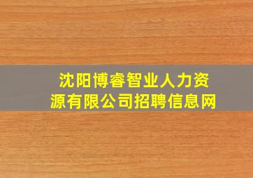 沈阳博睿智业人力资源有限公司招聘信息网