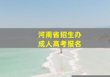 河南省招生办成人高考报名