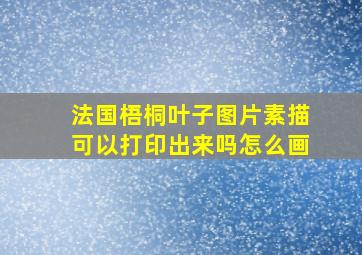 法国梧桐叶子图片素描可以打印出来吗怎么画