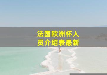 法国欧洲杯人员介绍表最新