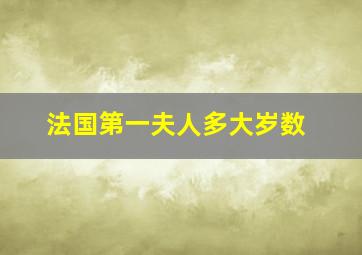 法国第一夫人多大岁数