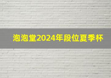 泡泡堂2024年段位夏季杯