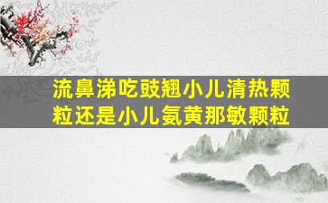 流鼻涕吃豉翘小儿清热颗粒还是小儿氨黄那敏颗粒