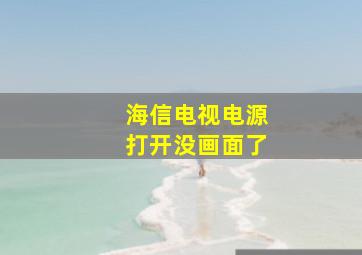 海信电视电源打开没画面了