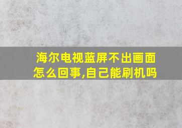 海尔电视蓝屏不出画面怎么回事,自己能刷机吗