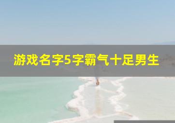 游戏名字5字霸气十足男生