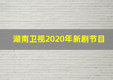 湖南卫视2020年新剧节目