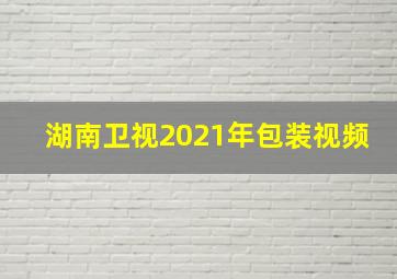 湖南卫视2021年包装视频