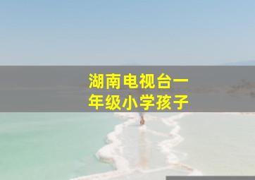 湖南电视台一年级小学孩子