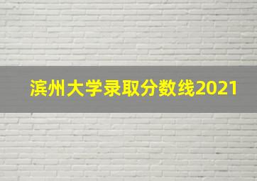 滨州大学录取分数线2021