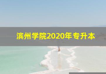 滨州学院2020年专升本