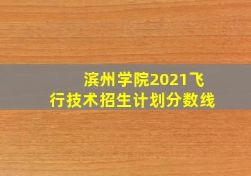 滨州学院2021飞行技术招生计划分数线