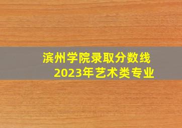 滨州学院录取分数线2023年艺术类专业