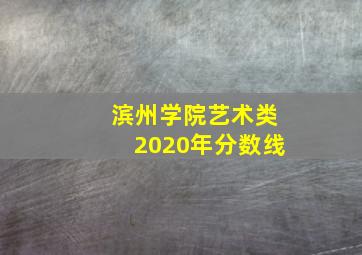 滨州学院艺术类2020年分数线