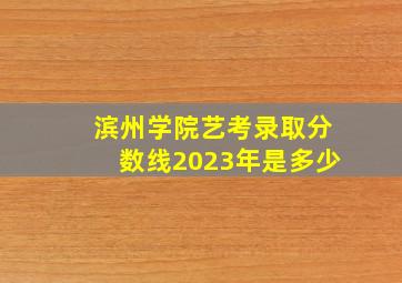 滨州学院艺考录取分数线2023年是多少