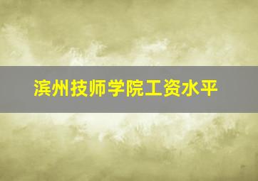 滨州技师学院工资水平