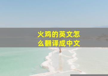 火鸡的英文怎么翻译成中文