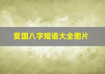 爱国八字短语大全图片