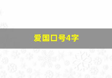 爱国口号4字