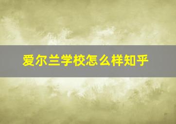 爱尔兰学校怎么样知乎