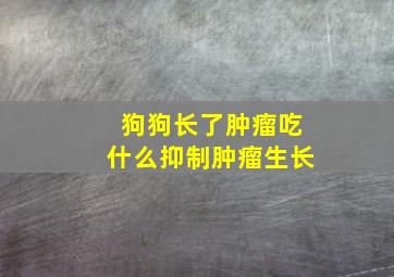 狗狗长了肿瘤吃什么抑制肿瘤生长