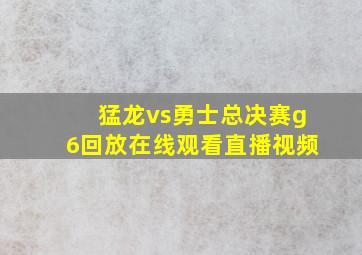 猛龙vs勇士总决赛g6回放在线观看直播视频