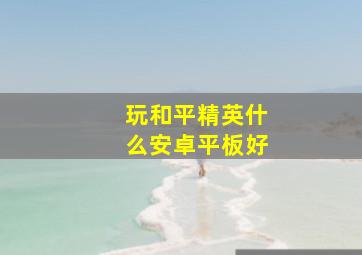 玩和平精英什么安卓平板好