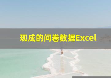 现成的问卷数据Excel