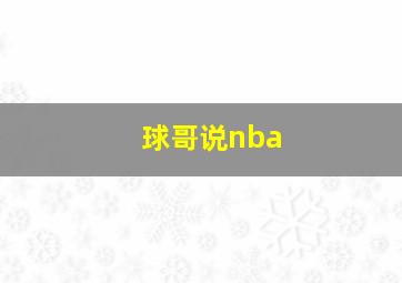 球哥说nba