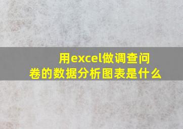 用excel做调查问卷的数据分析图表是什么