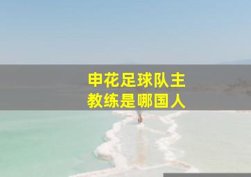 申花足球队主教练是哪国人