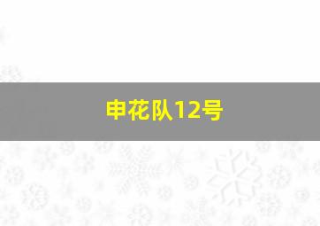 申花队12号