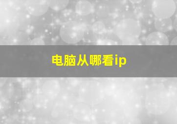 电脑从哪看ip