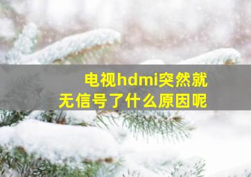 电视hdmi突然就无信号了什么原因呢