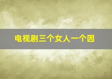 电视剧三个女人一个因