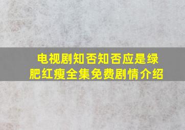 电视剧知否知否应是绿肥红瘦全集免费剧情介绍