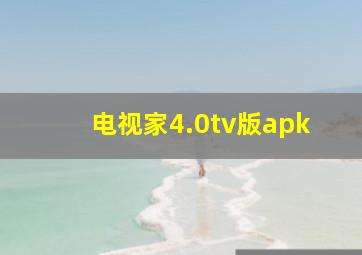 电视家4.0tv版apk