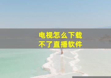 电视怎么下载不了直播软件