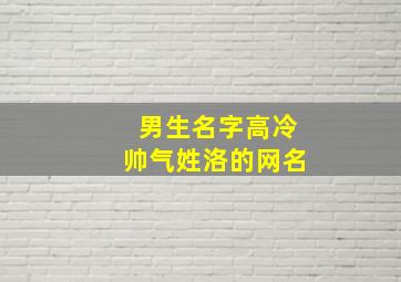 男生名字高冷帅气姓洛的网名