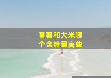 番薯和大米哪个含糖量高些