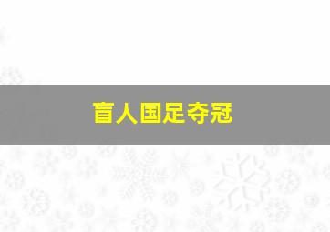 盲人国足夺冠